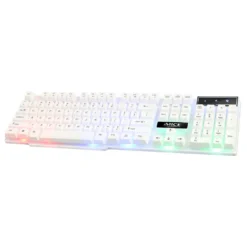 rgb taustvalgustusega klaviatuur mustal taustal 104 klahvi ja usb juhtmega