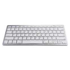 juhtmevaba bluetooth klaviatuur plastmaterjalist mõõtudega 285x120x18 mm koos bluetooth 3.0 class 2 ühendusega