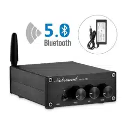 must alumiiniumist hi-fi d-klassi stereo võimendi bluetooth 5.0 ja kahe kanali väljundiga