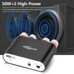 hi-fi digitaalne võimendi bluetooth 5.0 audio sisendiga musta korpusega