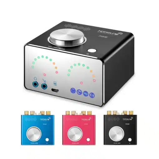 hifi bluetooth 4.2 digitaalne võimendi musta alumiiniumist korpuse ja led ekraaniga