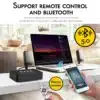 bluetooth 5.0 helivõimendi mustal taustal