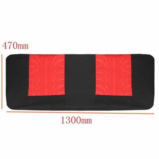 must ja punane istmekate mõõtudega 470mm x 1300mm