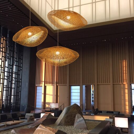 Moderne bambusest laelamp