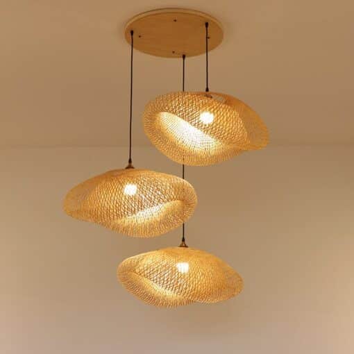 Moderne bambusest laelamp