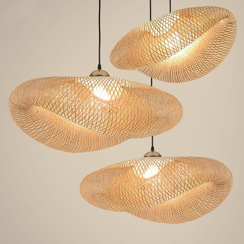 Moderne bambusest laelamp