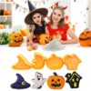 halloweeni teemalised küpsisevormid, sealhulgas nõiakübar, kummitus, kõrvits ja maja