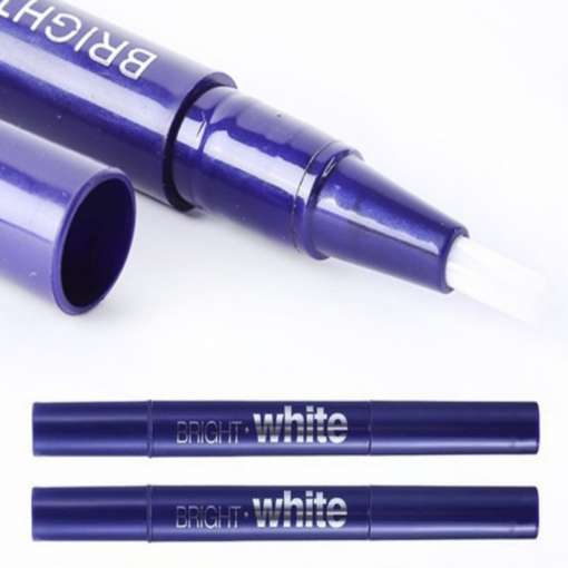 sinised geelpliiatsid valge otsikuga, millel on kiri 'bright white'