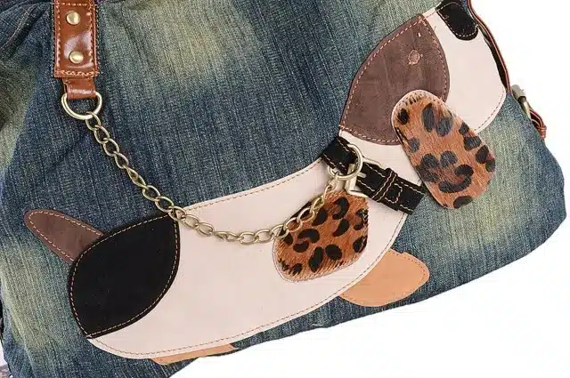 New Fashion Vintage Dog Applique Solid Jean Denim Women Lady's HandBags Shoulder Tote carteira bolsa feminina Free Shipping 12