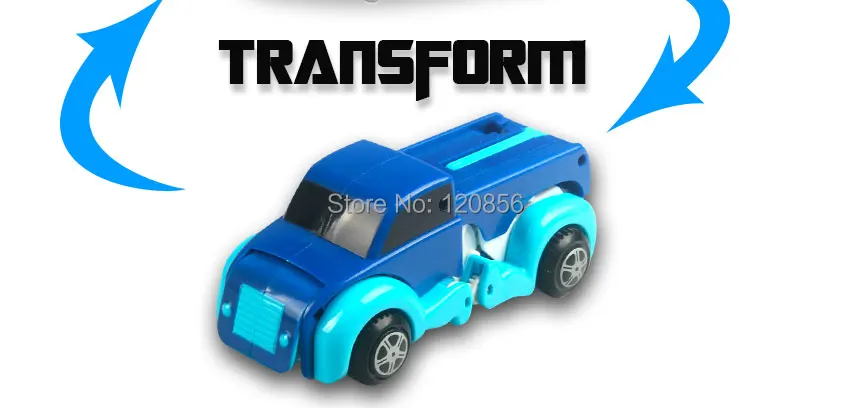 sinine ja must auto, mis saab transformeeruda koeraks