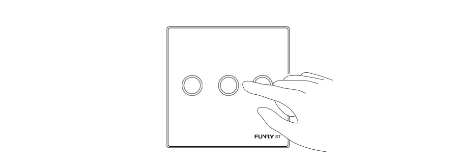 FUNRY ST1 EU Standard 3Gang Smart Remote Control/Touch Radio Light Switch Momentary Push Button Luxury Tempered Glass 433MHz 19
