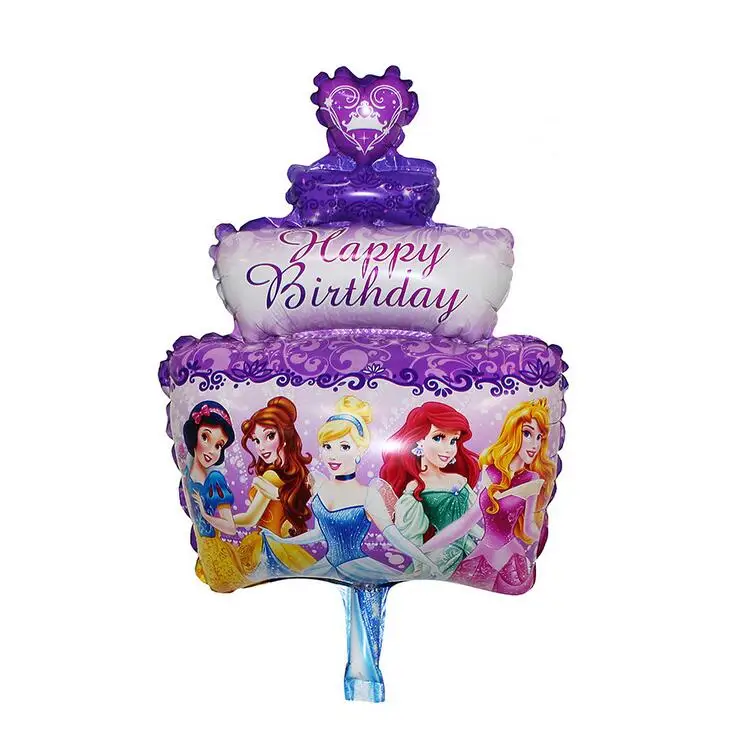 lilla tordikujuline õhupall Disney printsessidega