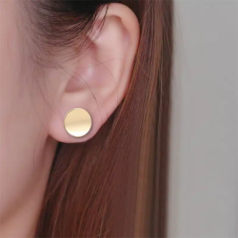 Shuangshuo 2017 Summer New Fashion Shiny Geometric Jewelry Round Stud Earrings for Women Party Earrings 48