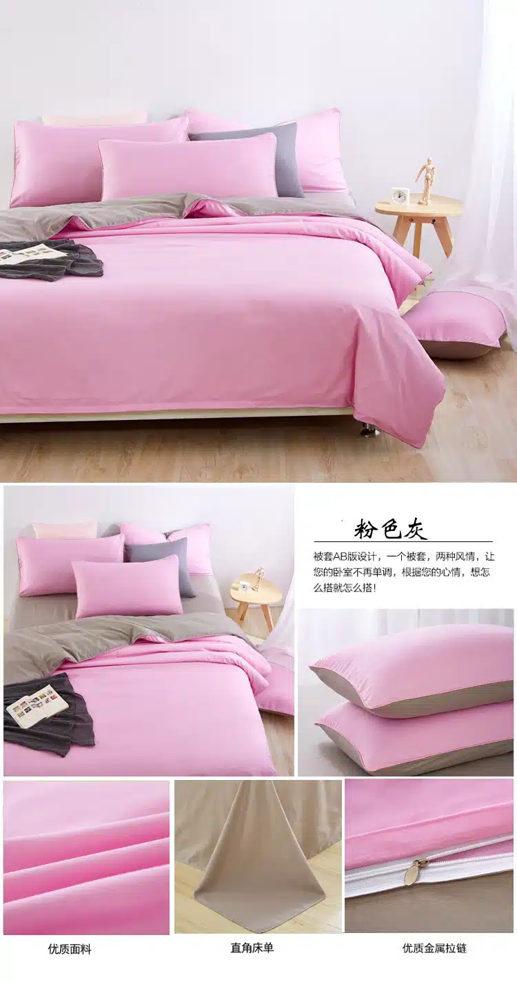AB side bedding set super king duvet cover set dark blue +beige 3/ 4pcs bedclothes adult bed set man duvet flat sheet 230*250cm 23