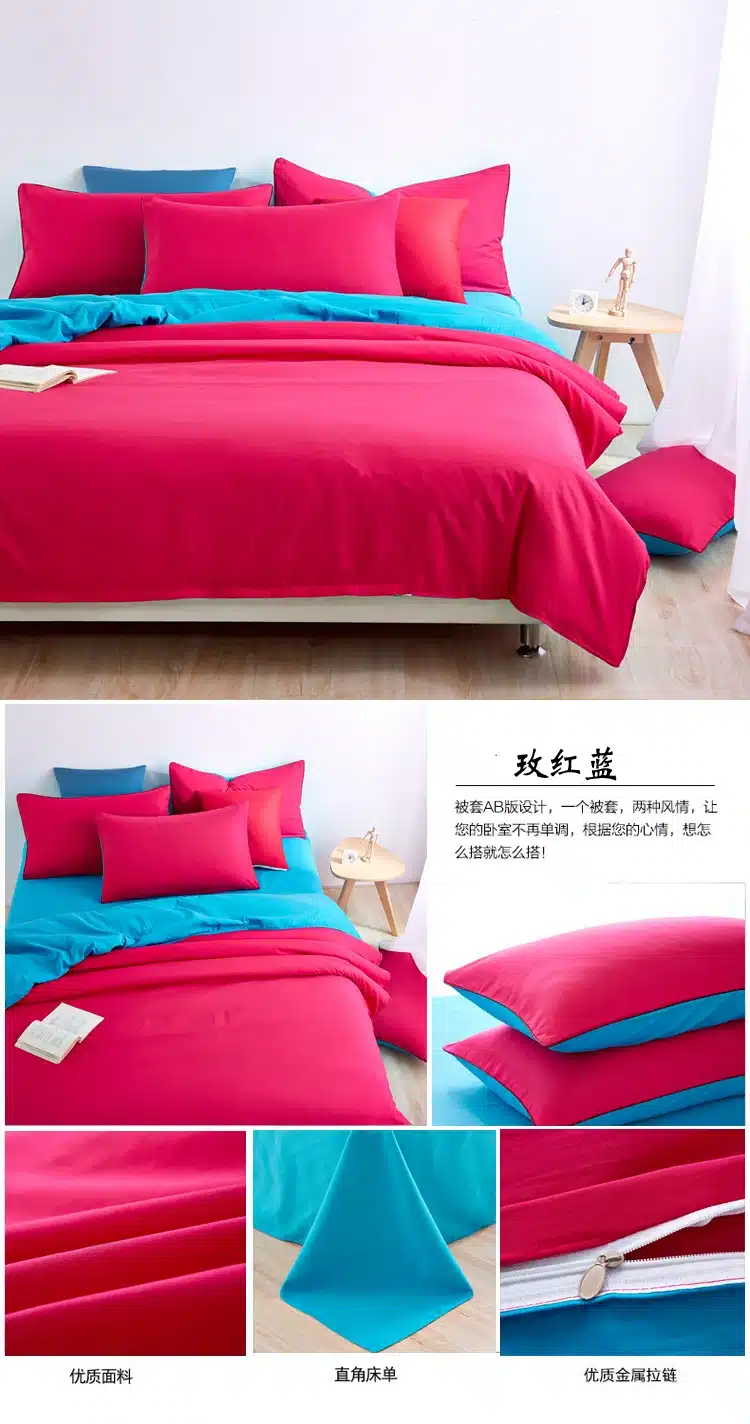 AB side bedding set super king duvet cover set dark blue +beige 3/ 4pcs bedclothes adult bed set man duvet flat sheet 230*250cm 33