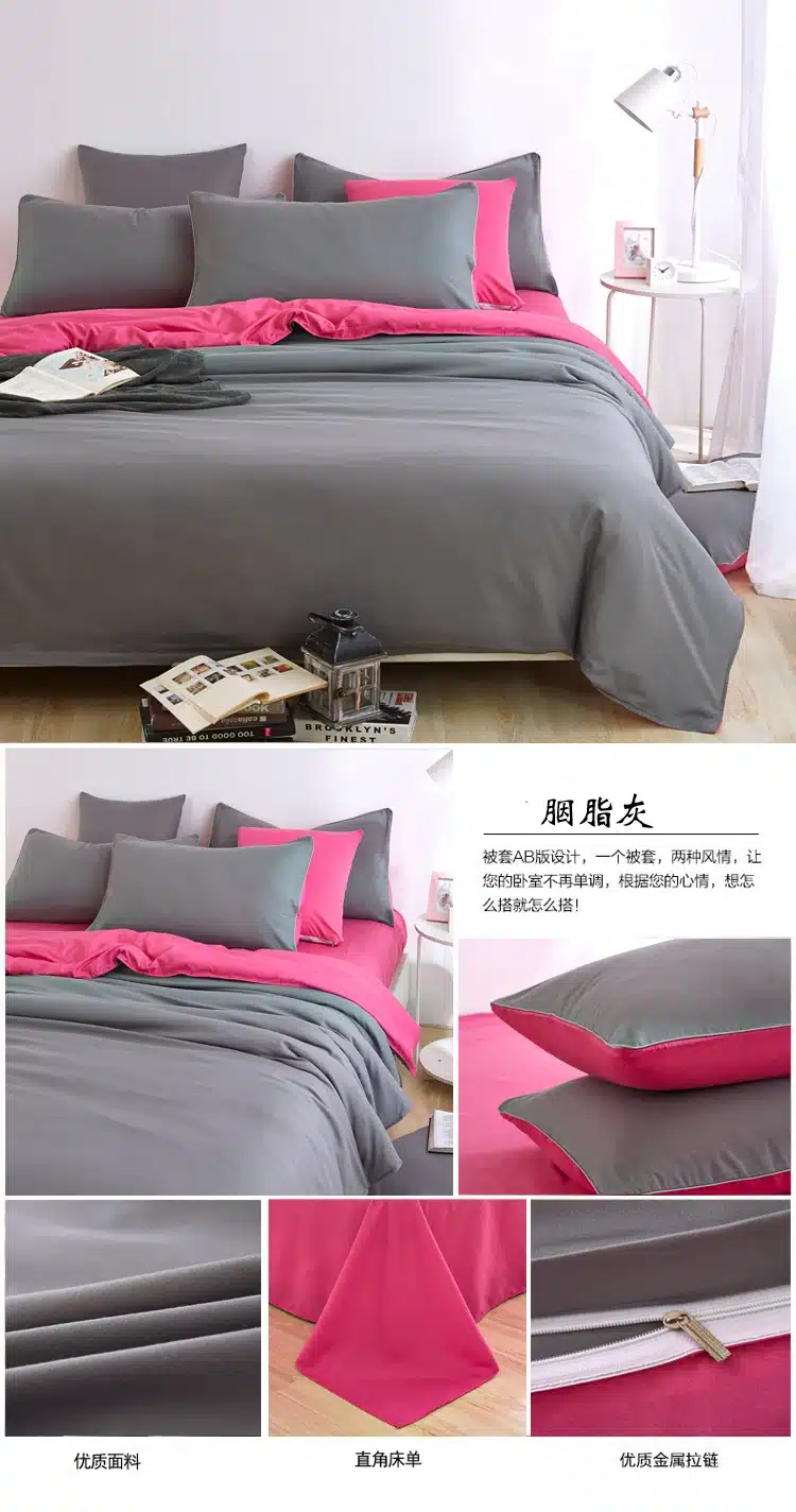 AB side bedding set super king duvet cover set dark blue +beige 3/ 4pcs bedclothes adult bed set man duvet flat sheet 230*250cm 42