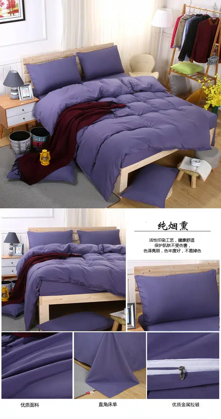 AB side bedding set super king duvet cover set dark blue +beige 3/ 4pcs bedclothes adult bed set man duvet flat sheet 230*250cm 57