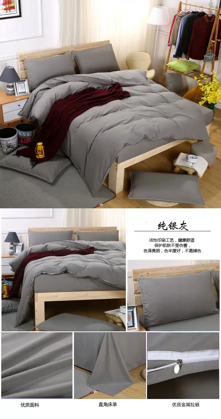 AB side bedding set super king duvet cover set dark blue +beige 3/ 4pcs bedclothes adult bed set man duvet flat sheet 230*250cm 58