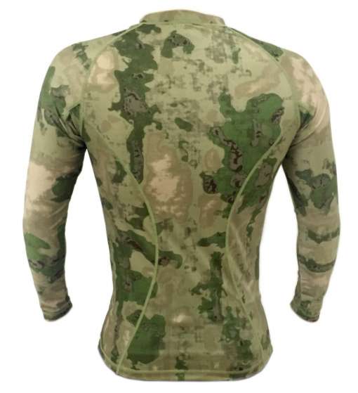 pikkade varrukatega kamuflaažmustriga militaar stiilis pluus