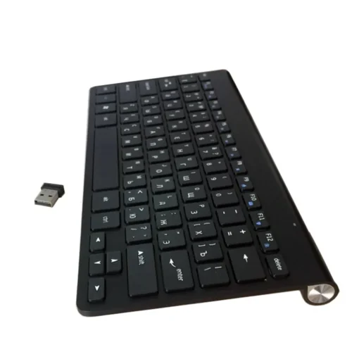must juhtmevaba klaviatuur vene tähestikuga ja USB vastuvõtja