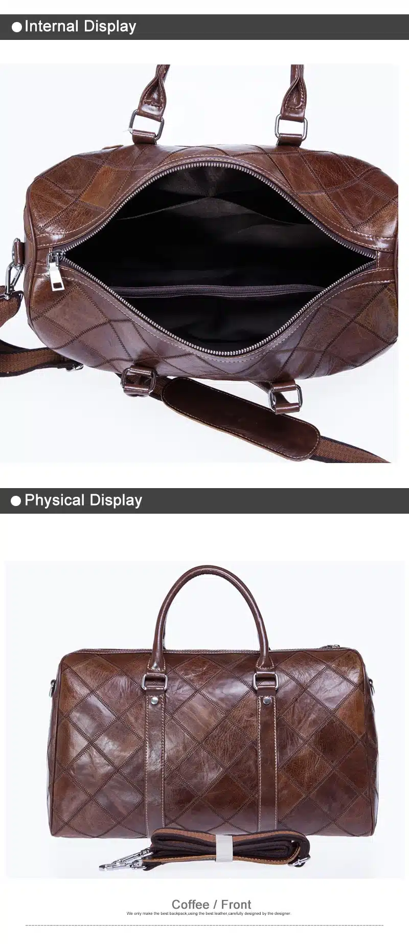 WESTAL Genuine Leather Bag Multifunction Shoulder Bags Men's Travel Bag Leather Travel Duffle Bag Leather Handbag Totes 8883 10