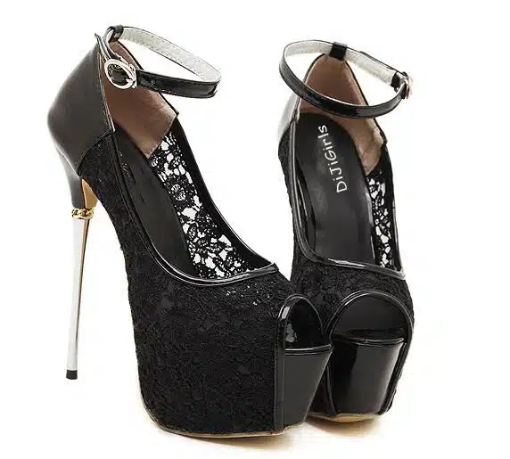 women summer sandals lace pumps women party shoes platform pumps white wedding shoes stiletto heels open toe dress shoes D114 14