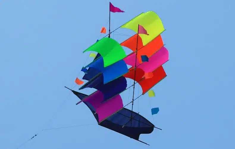 Free Shipping Outdoor Fun Sports 3D Stereo Sailboat Kite /Sailing Kites With Handle And Line Good Flying 13