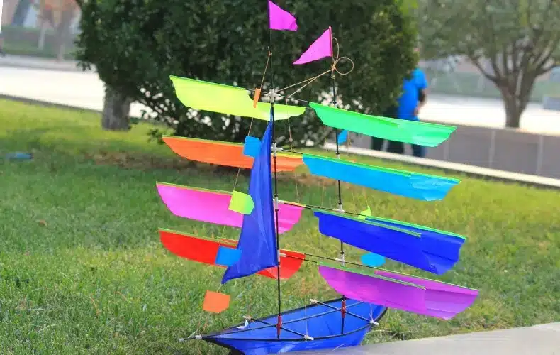 Free Shipping Outdoor Fun Sports 3D Stereo Sailboat Kite /Sailing Kites With Handle And Line Good Flying 14