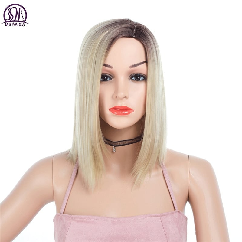 blond ja hall parukas mannekeenil