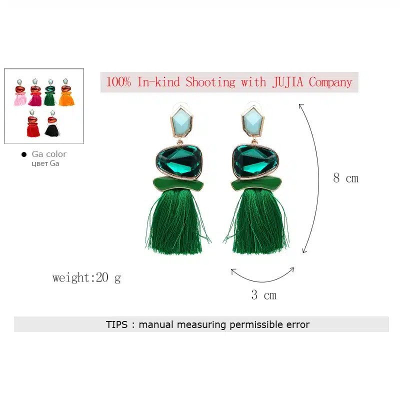 Boho Simulated Pearl Tassel Earrings For Women Vintage Gem Stone Long Fringe Hanging Drop Colorful Earring Pendientes Jewelry 16