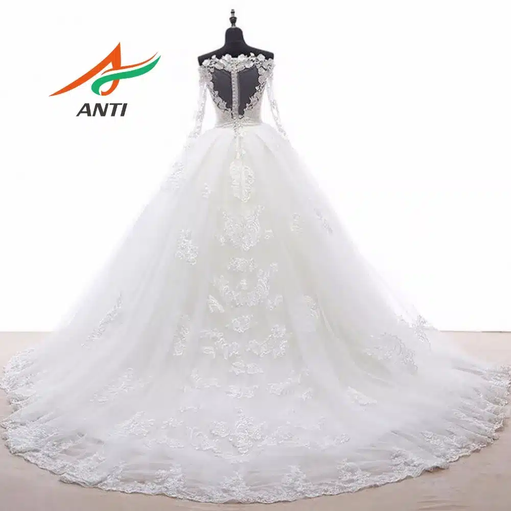 ANTI Romantic 2017 Ball Gown Wedding Dress With Long Sleeves Appliques Detachable skirts Train Robe De Mariee Bridal Gowns 44YSB 5