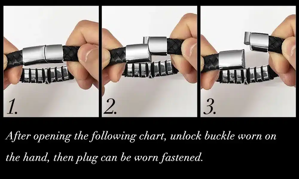 Stainless Steel Men Bracelet Genuine Leather Bracelets & Bangles Man Jewelry 185mm 200mm 215mm Gift For Men (JewelOra BA101174) 22