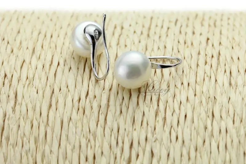 100% real Natural Pearl earrings,fresh water pearl earrings for women black pearl earrings silver 925 jewelry birthday gift 12