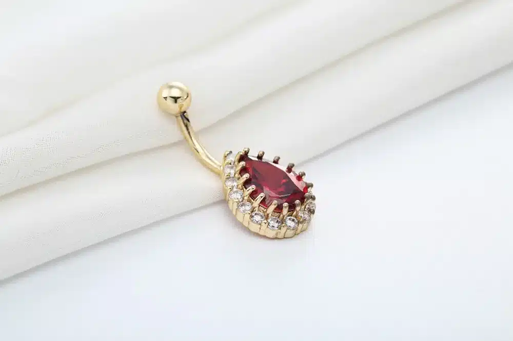 Todorova Fashion Water Drop Zircon Navel Piercing Stainless Steel Belly Button Rings Body Jewelry for Women 61