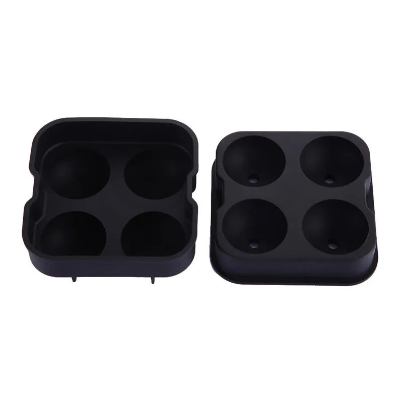 Silicone Ice Ball Maker Whiskey Cocktail Ice Cube Tray 4 Large Ice Cube Molds Maker Bar Kitchen Accessories 16