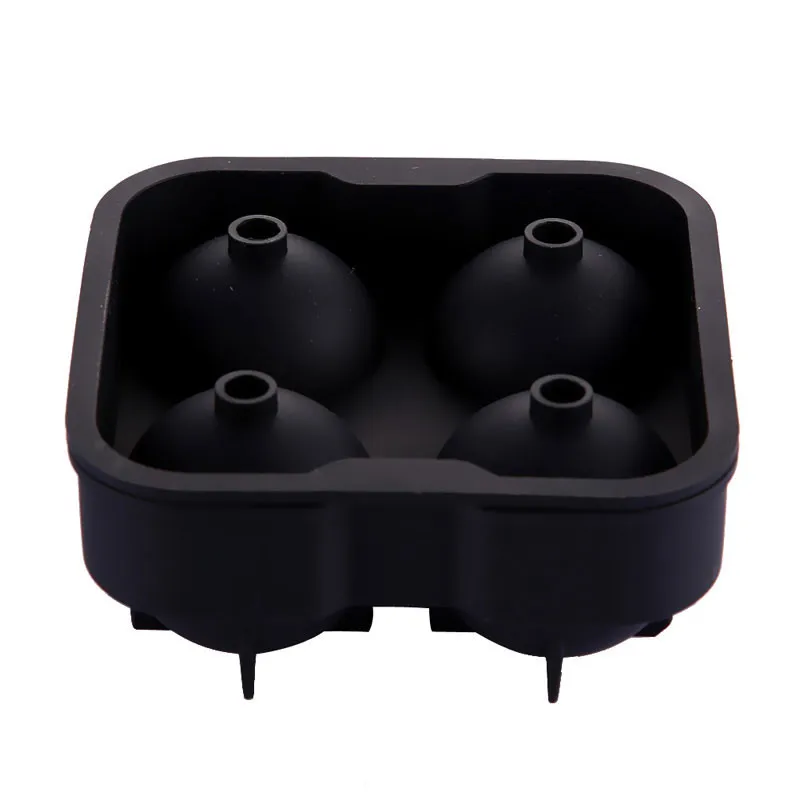 Silicone Ice Ball Maker Whiskey Cocktail Ice Cube Tray 4 Large Ice Cube Molds Maker Bar Kitchen Accessories 17