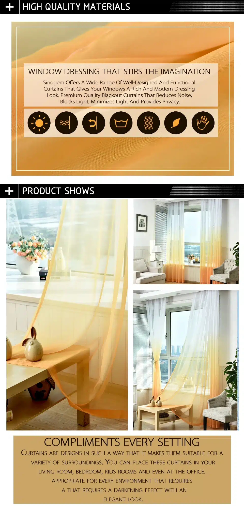 Sinogem Tulle Curtains For Living Room Home Textile Children Bedroom Decorations Window Curtain Kitchen Treatments Divider Sheer 17