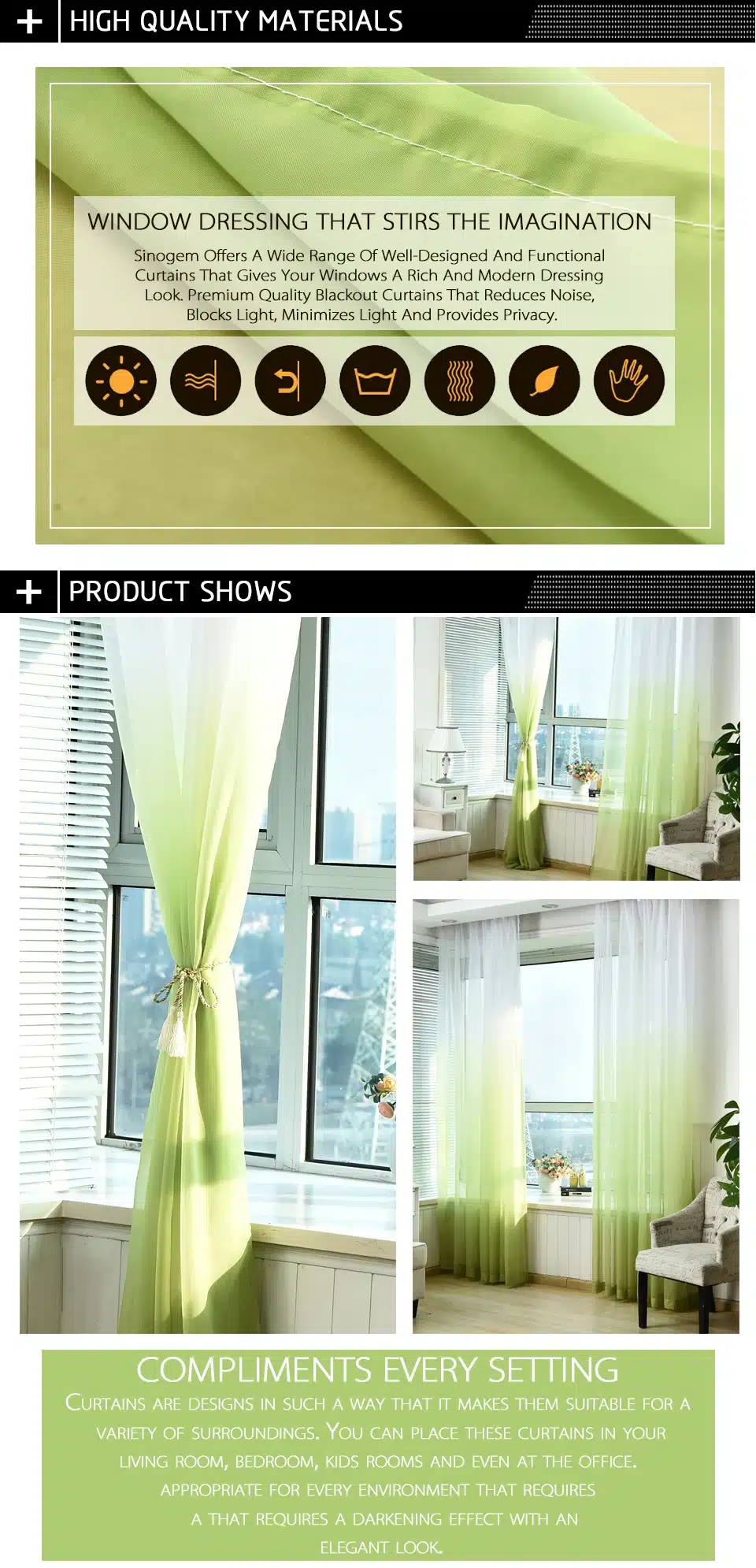 Sinogem Tulle Curtains For Living Room Home Textile Children Bedroom Decorations Window Curtain Kitchen Treatments Divider Sheer 26