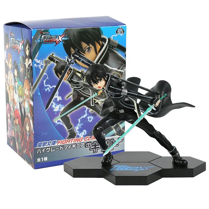 mustas riietuses anime figuur mõõgaga