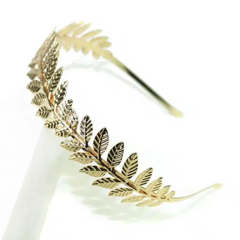Fashion Gold Color Metal Baroque Leaf Headband Hairband For Women Wedding Hair Accessories Tiara Headpiece Jewelry 1