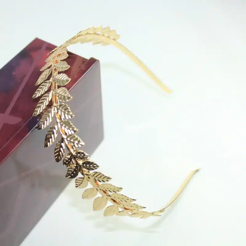 Fashion Gold Color Metal Baroque Leaf Headband Hairband For Women Wedding Hair Accessories Tiara Headpiece Jewelry 3