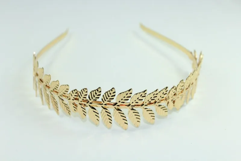 Fashion Gold Color Metal Baroque Leaf Headband Hairband For Women Wedding Hair Accessories Tiara Headpiece Jewelry 5