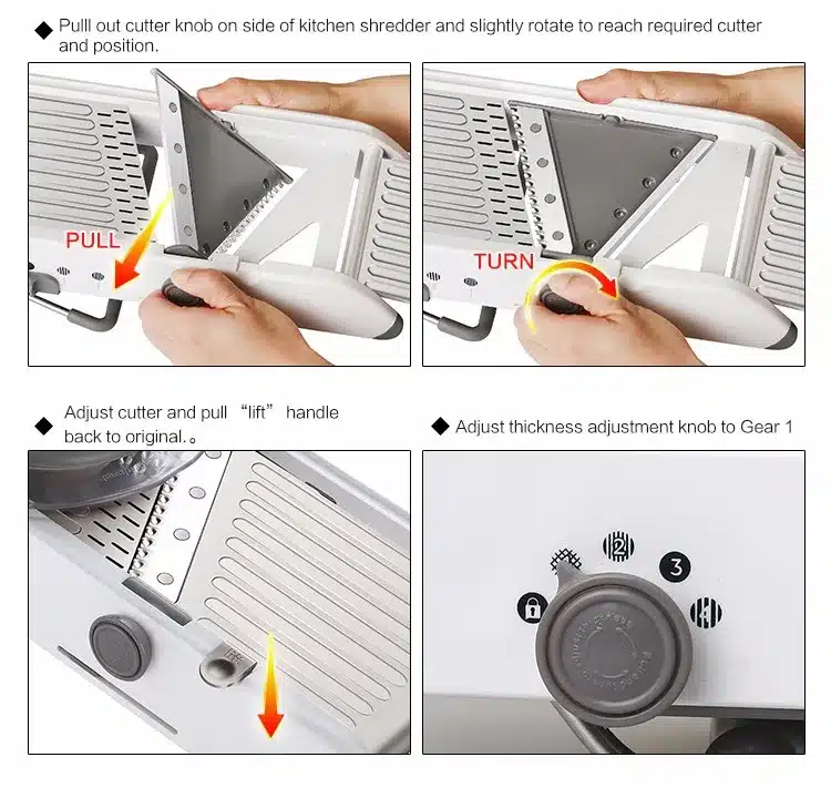 LEKOCH Manual Vegetable Cutter Mandoline Slicer Potato Cutter Carrot Grater Julienne Fruit Vegetable Tools Kitchen Accessories 16