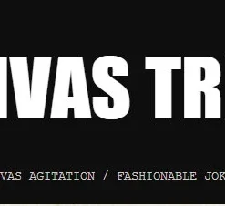 mustal taustal valge tekstiga kiri 'canvas trend'