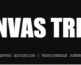 mustal taustal valge tekstiga kiri 'canvas trend'
