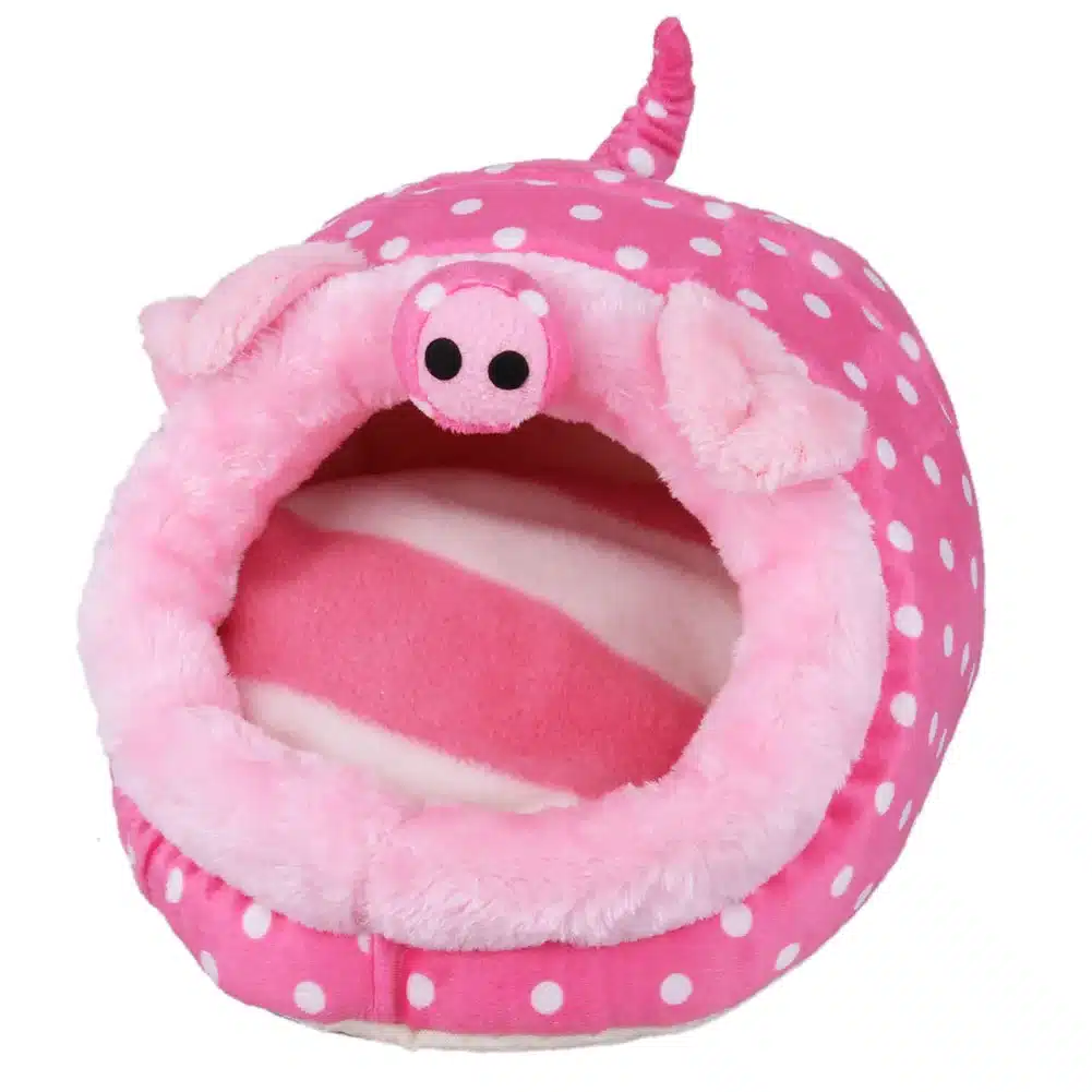 Chinchillas Squirrel Bed Nest Hamster House Cage Accessories Mini Animals Guinea Pigs Hamster Bed Pink Leopard 16