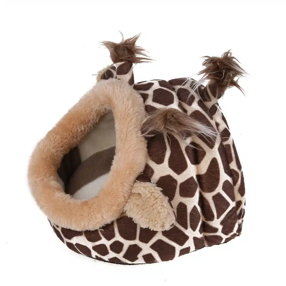 Chinchillas Squirrel Bed Nest Hamster House Cage Accessories Mini Animals Guinea Pigs Hamster Bed Pink Leopard 19