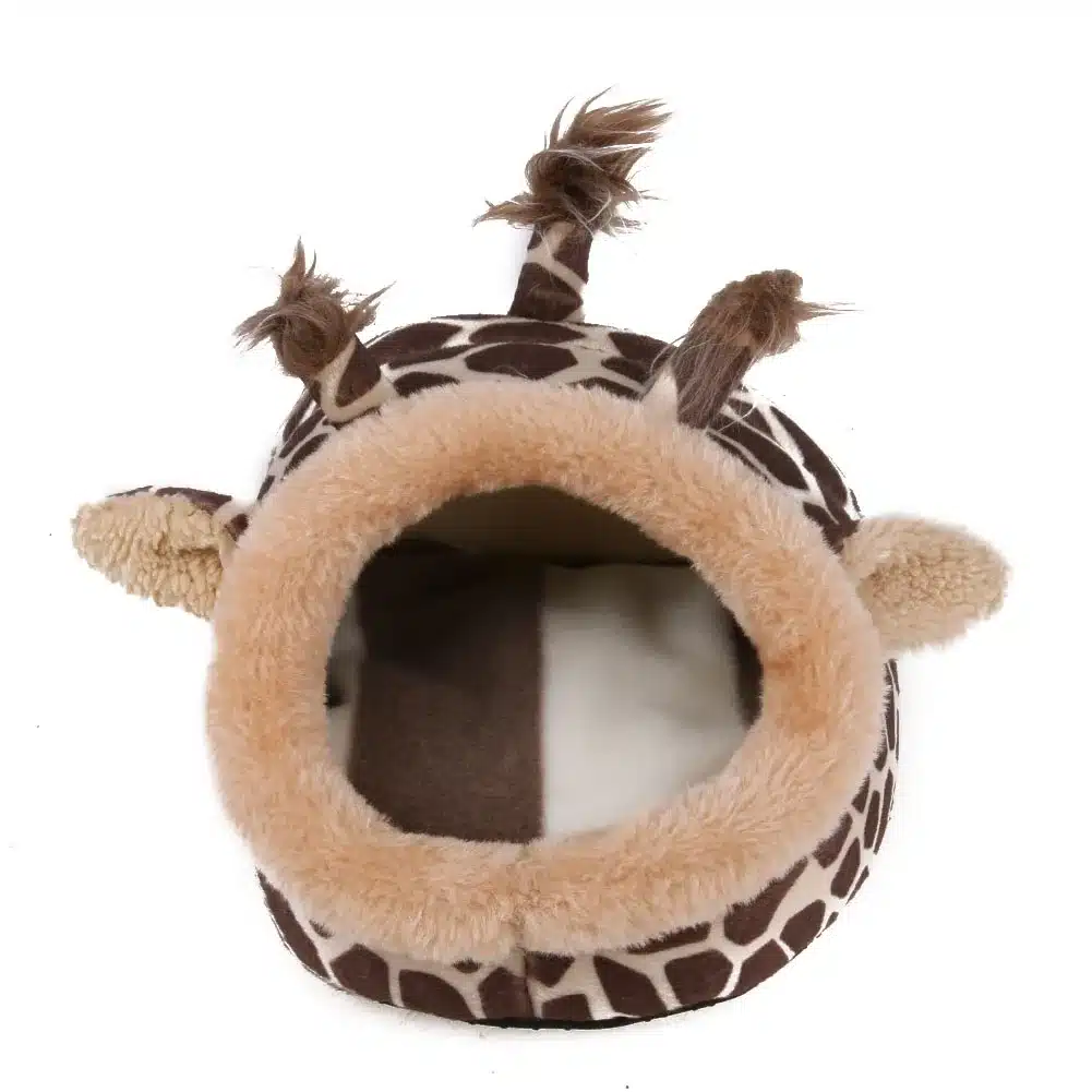 Chinchillas Squirrel Bed Nest Hamster House Cage Accessories Mini Animals Guinea Pigs Hamster Bed Pink Leopard 24