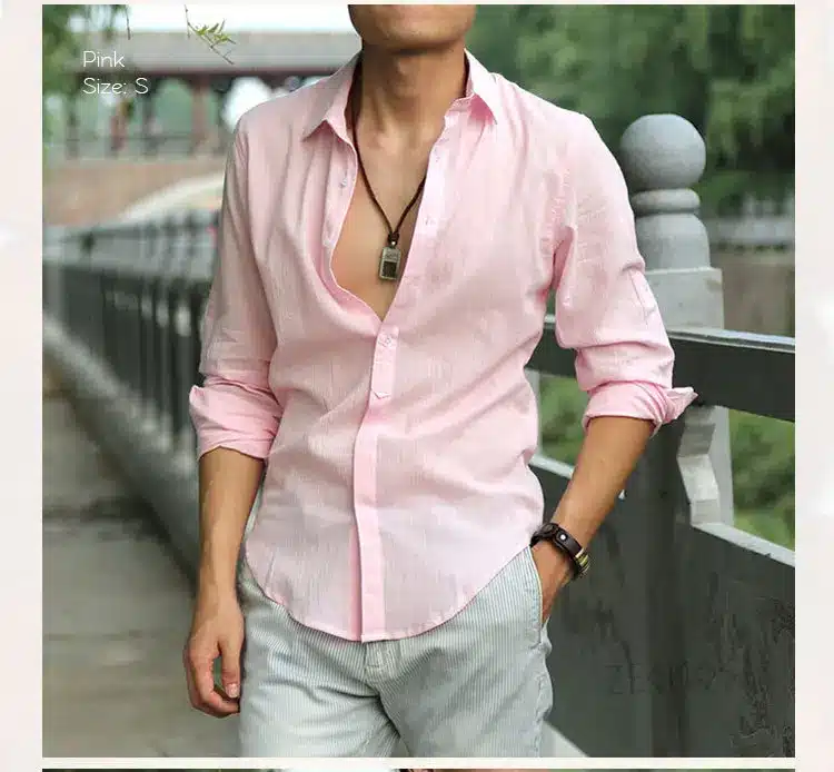 Zecmos Cotton Linen Shirts Man Summer White Shirt Social Gentleman Shirts Men Ultra Thin Casual Shirt British Fashion Clothes 26