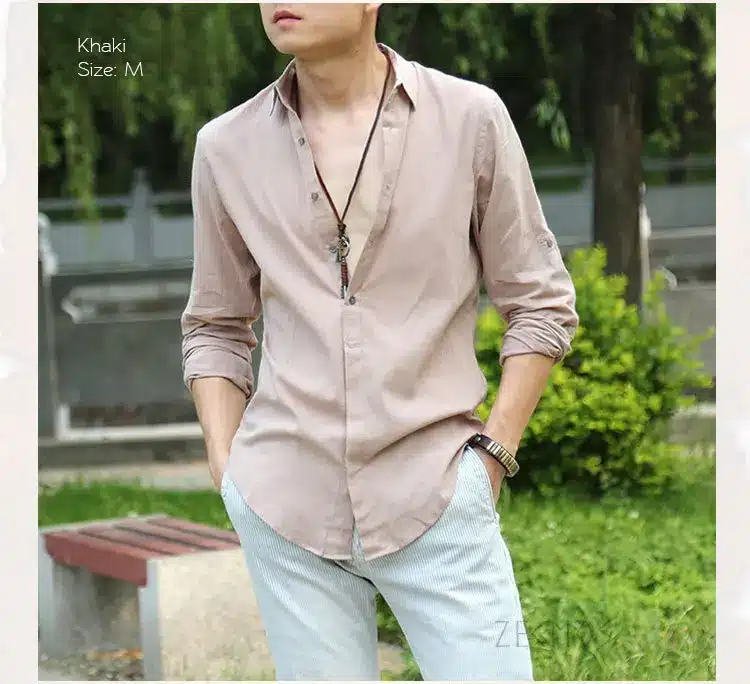 Zecmos Cotton Linen Shirts Man Summer White Shirt Social Gentleman Shirts Men Ultra Thin Casual Shirt British Fashion Clothes 48